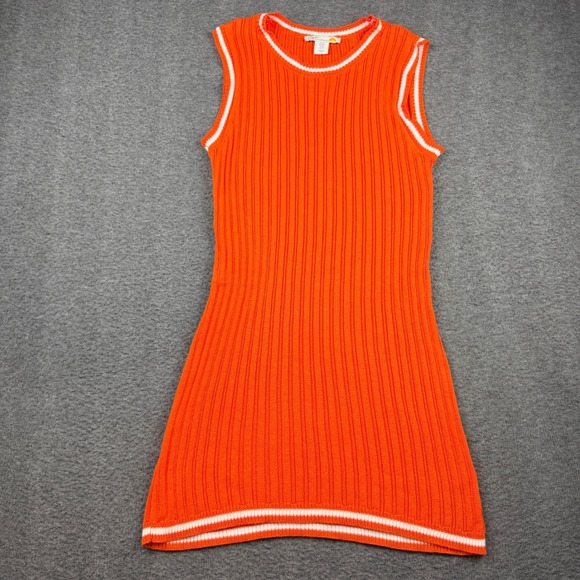 C&C California Dresses & Skirts - C&C California Orange Ribbed Knit Sleeveless Mini Dress Medium